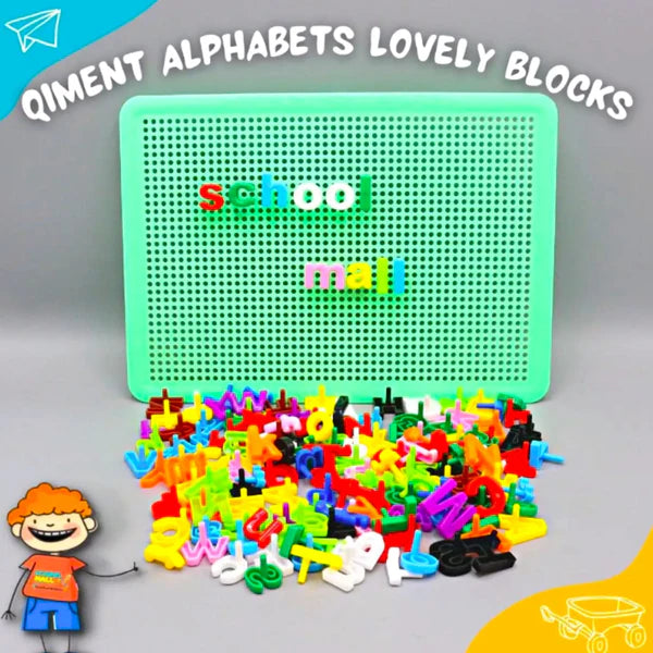 Alphabet ABC Words Pin - Peg Board Puzzle - 182 Pcs Set